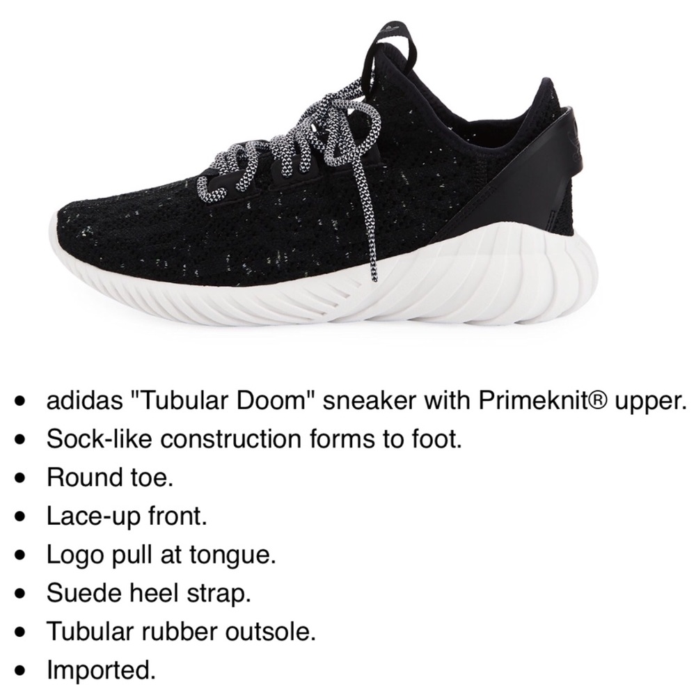 NWT Adidas Tubular Doom Primeknit Sock Sneakers - Picture 2 of 7